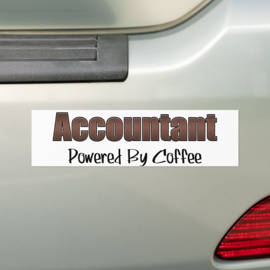 Accountant met koffie bumpersticker (Op auto)