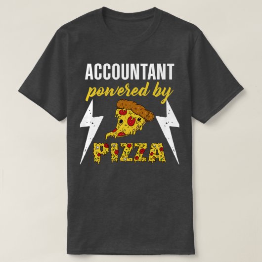 Accountant met Pizza T-shirt (Design voorkant)