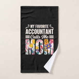 Accountant Mijn favoriete accountant belt me mama Handdoek