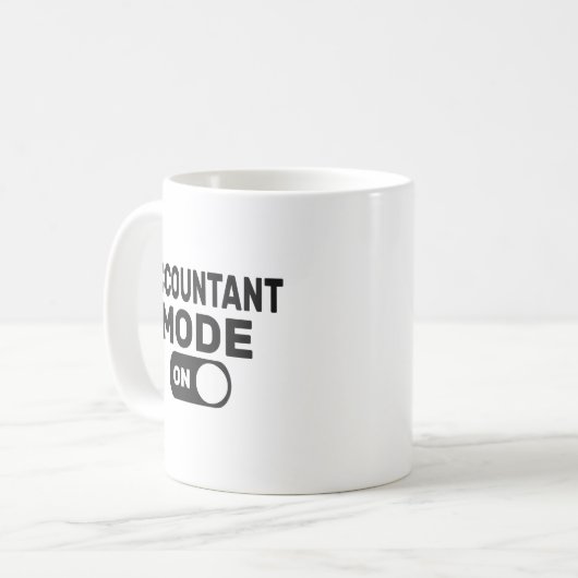 Accountant Mode is ingeschakeld, Funny Accountant Koffiemok (Voorkant links)