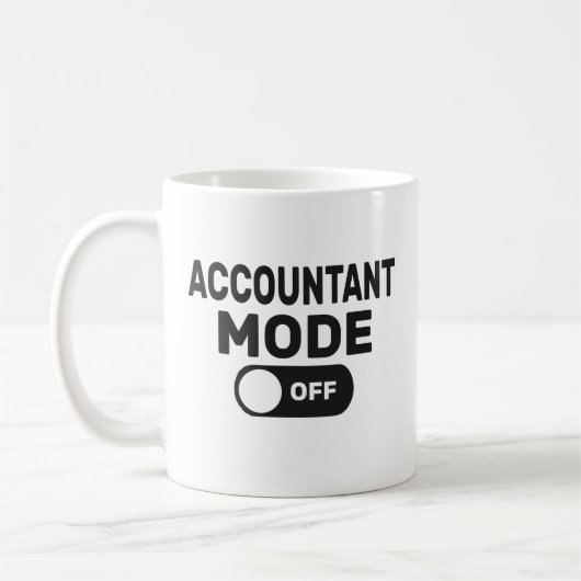 Accountant Mode is uit, Funny Accountant Koffiemok (Links)