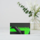 Accountant Modern Neon Green Visitekaartje (Staand voorkant)