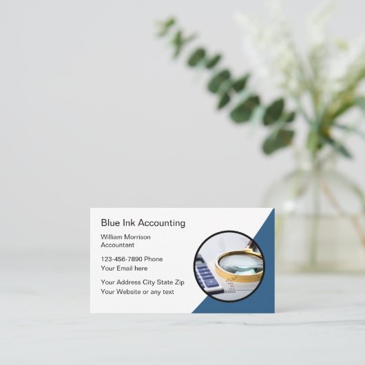 Accountant Modern visitekaartje (Staand voorkant)