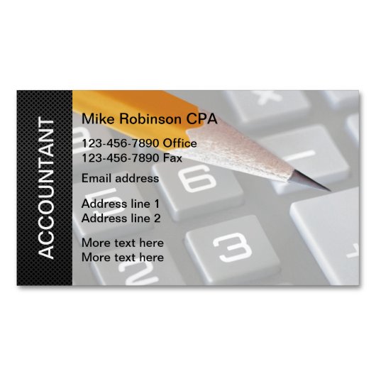 Accountant Modern Visitekaartje Magneten (Voorkant)