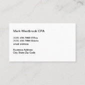 Accountant Moderne twee zijden Visitekaartje (Achterkant)