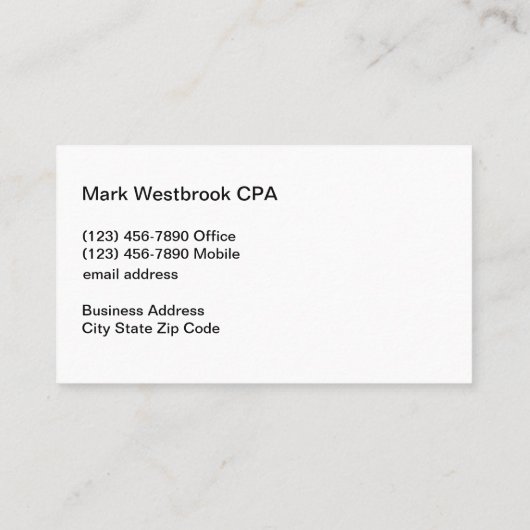 Accountant Moderne twee zijden Visitekaartje (Achterkant)