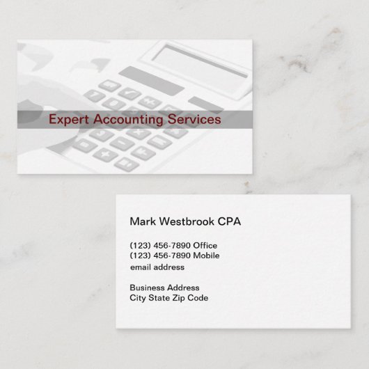 Accountant Moderne twee zijden Visitekaartje (Voorkant / Achterkant)