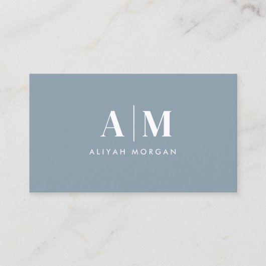 Accountant Monogram Eenvoudig Minimalistisch Stoff Visitekaartje (Voorkant)