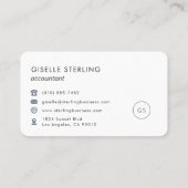 Accountant Navy Blue Professionele Visitekaartje (Achterkant)