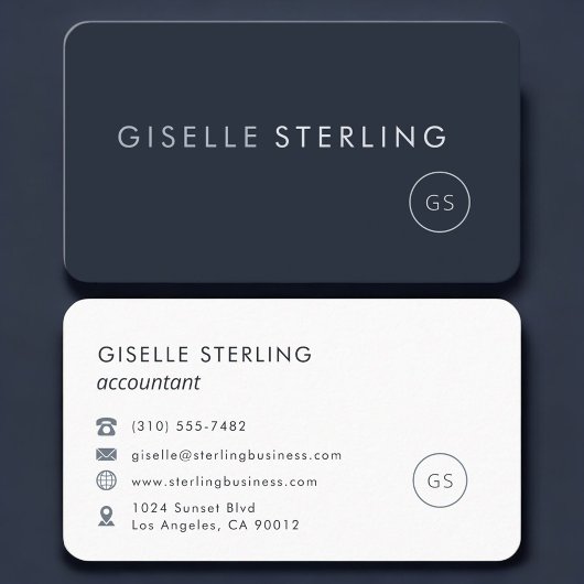 Accountant Navy Blue Professionele Visitekaartje