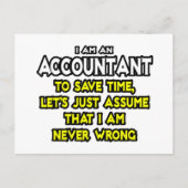 Accountant...neem aan dat ik nooit ongelijk heb briefkaart (Voorkant)