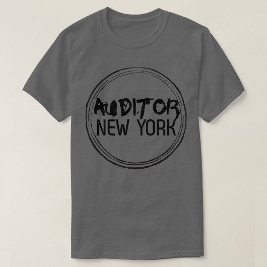 ACCOUNTANT NEW YORK BLACK EN WITTE  AUDITO T-SHIRT (Design voorkant)