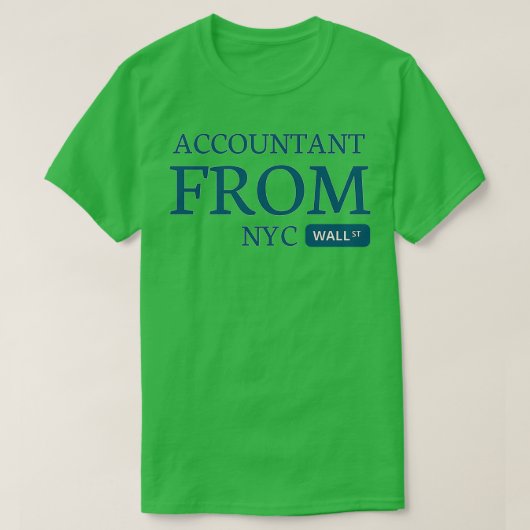 Accountant new york ik ben accountant van new yo t-shirt (Design voorkant)