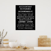 Accountant Nicknames Motivational Poster (Keuken)