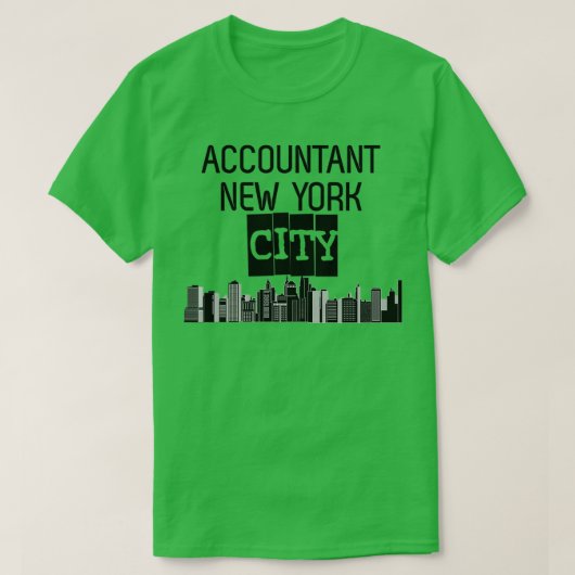ACCOUNTANT NIEUWE GORKZWARTE EN WITTE RETRO T-SHIRT (Design voorkant)