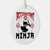 Accountant Ninja Accounting CPA Keramisch Ornament (Rechts)