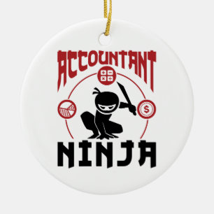 Accountant Ninja Accounting CPA Keramisch Ornament