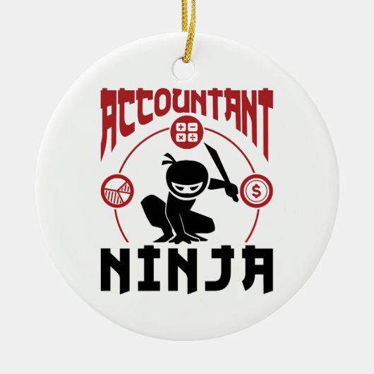 Accountant Ninja Accounting CPA Keramisch Ornament (Voorkant)