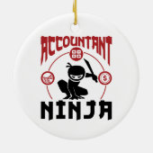 Accountant Ninja Accounting CPA Keramisch Ornament (Achterkant)