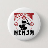 Accountant Ninja Accounting CPA Ronde Button 5,7 Cm (Voorkant)