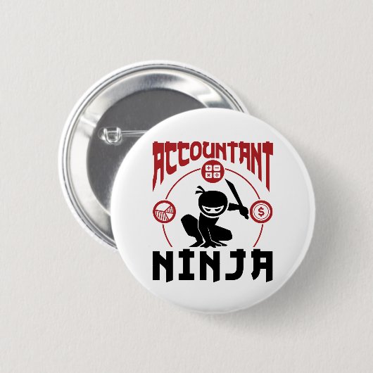 Accountant Ninja Accounting CPA Ronde Button 5,7 Cm (Voorkant /achterkant)