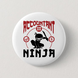 Accountant Ninja Accounting CPA Ronde Button 5,7 Cm