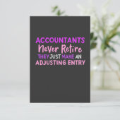 Accountant Nooit Retire Bedankkaart (Staand voorkant)