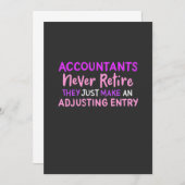 Accountant Nooit Retire Kaart (Voorkant / Achterkant)