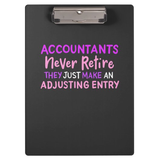 Accountant Nooit Retire Klembord (Voorkant)