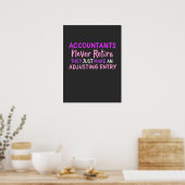 Accountant Nooit Retire Poster (Keuken)