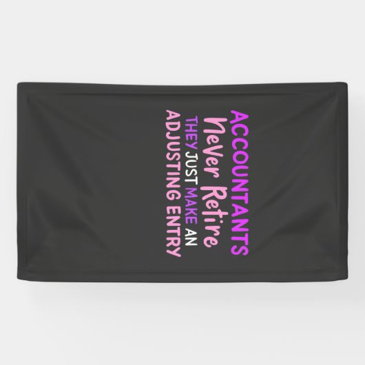 Accountant Nooit Retire Spandoek (Horizontaal)