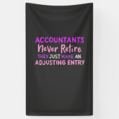 Accountant Nooit Retire Spandoek (Verticaal)