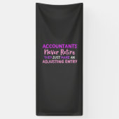 Accountant Nooit Retire Spandoek (Verticaal)