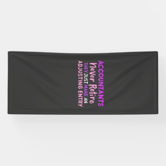 Accountant Nooit Retire Spandoek (Horizontaal)