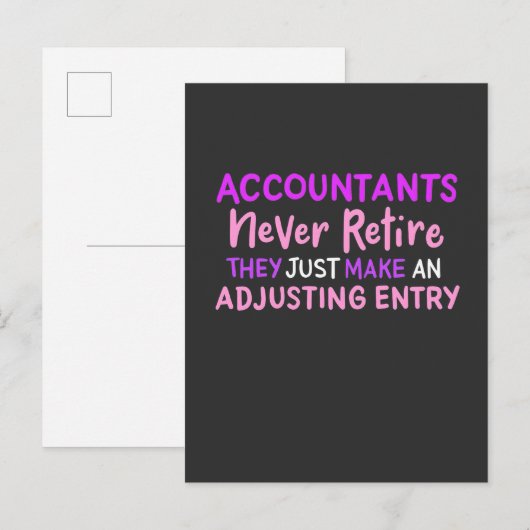 Accountant Nooit Retire Uitnodiging Briefkaart (Voorkant / Achterkant)