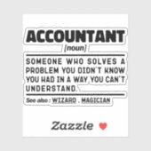 Accountant Noun Definition Cool Accounting Gezegde Sticker (Vel)
