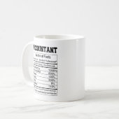 Accountant Nutrition Facts Coffee Mug Koffiemok (Voorkant links)