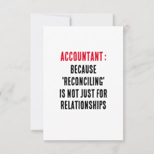 Accountant Omdat 'afstemmen' niet alleen voor r Bedankkaart