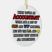 Accountant... OMG WTF LOL Keramisch Ornament (Rechts)