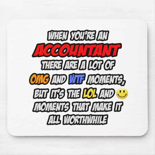 Accountant ... OMG WTF LOL Muismat (Voorkant)