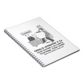 Accountant ontvangt een grote spaarbank notitieboek (Rechterzijde)