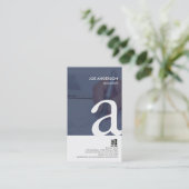 Accountant Paperwork Bold Monogram Visitekaartje (Staand voorkant)