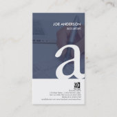 Accountant Paperwork Bold Monogram Visitekaartje (Voorkant)