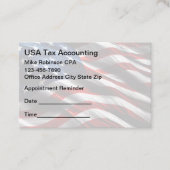 Accountant Patriotic Appointment Reminder  Afsprakenkaartje (Voorkant)