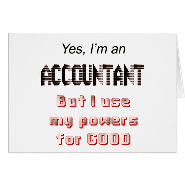 Accountant Powers Funny Office Humor Gezegde (Voorkant Horizontaal)