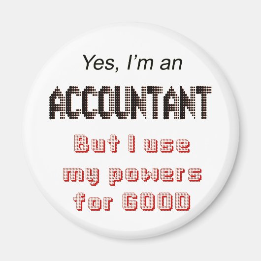Accountant Powers Funny Office Humor Gezegde Magneet (Voorkant)