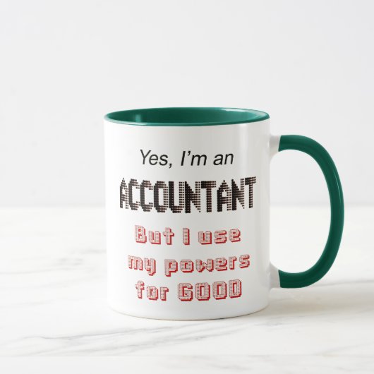 Accountant Powers Funny Office Humor Gezegde Mok (Rechts)