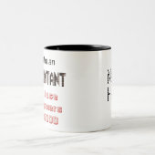 Accountant Powers Funny Office Humor Gezegde Tweekleurige Koffiemok (Center)