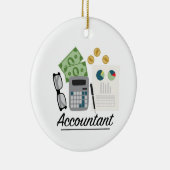 Accountant Professie Keramisch Ornament (Rechts)