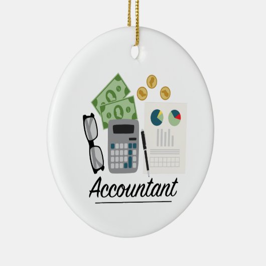 Accountant Professie Keramisch Ornament (Rechts)